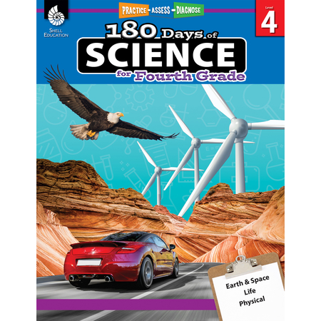 SHELL EDUCATION Shell Education 180 Days of Science Book, Grade 4 51410